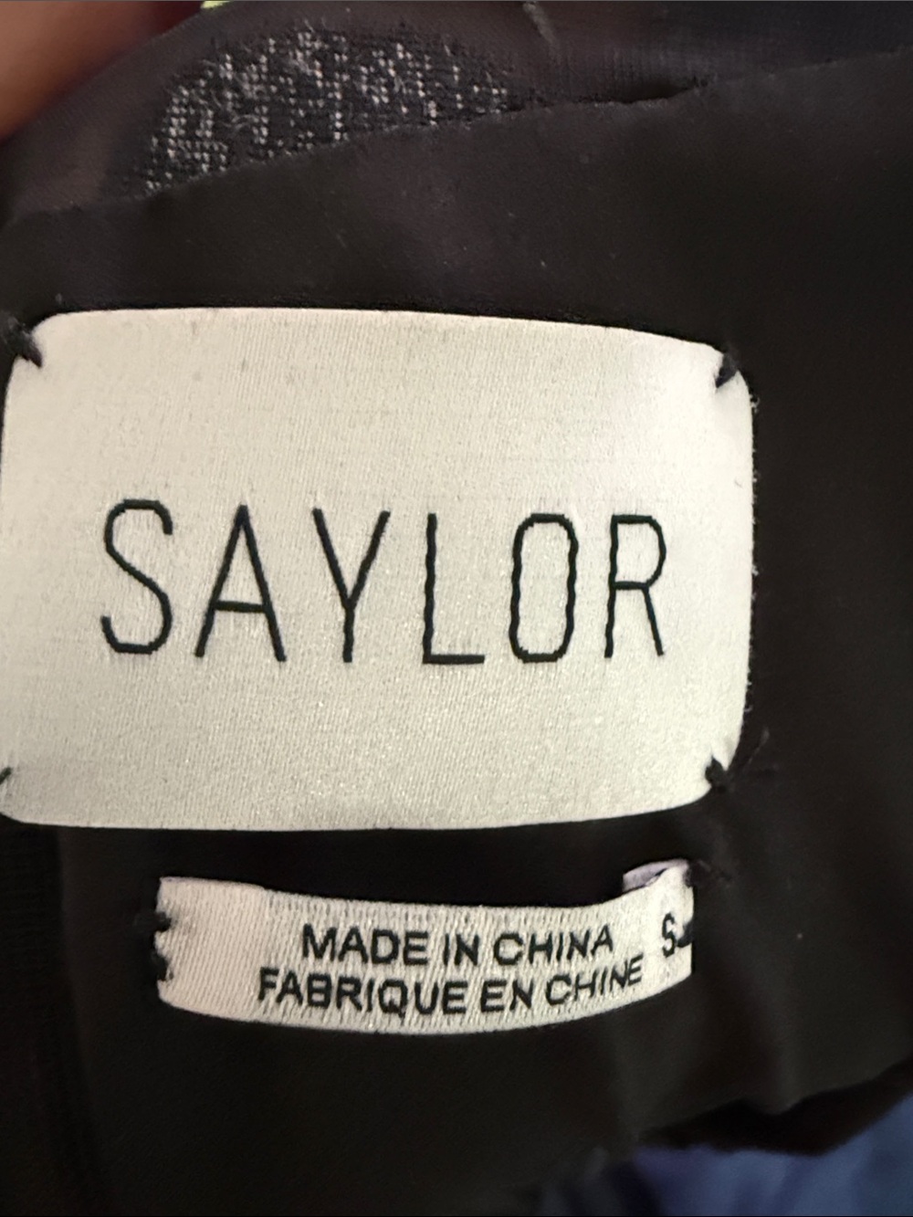 SAYLOR Black Dress with Metallic velvet Polka Dots sweet heart neckline